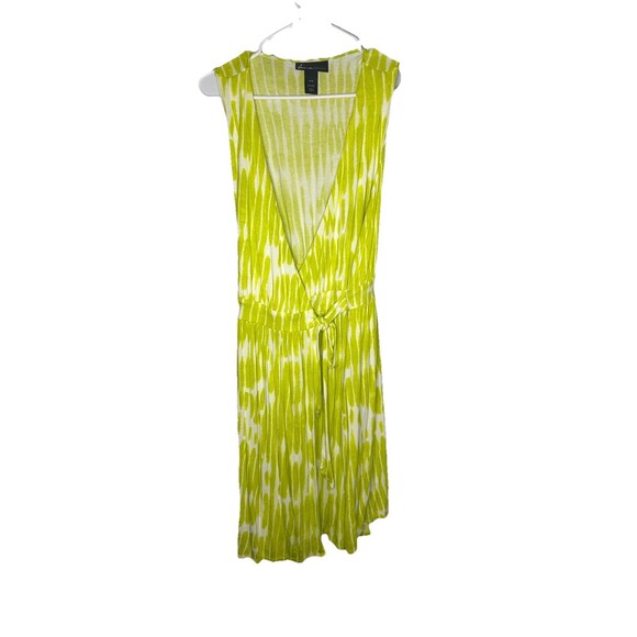 Lane Bryant Tie Dye Wrap Dress Women 14/16(1X) Bright Neon Sundress - Picture 2 of 6